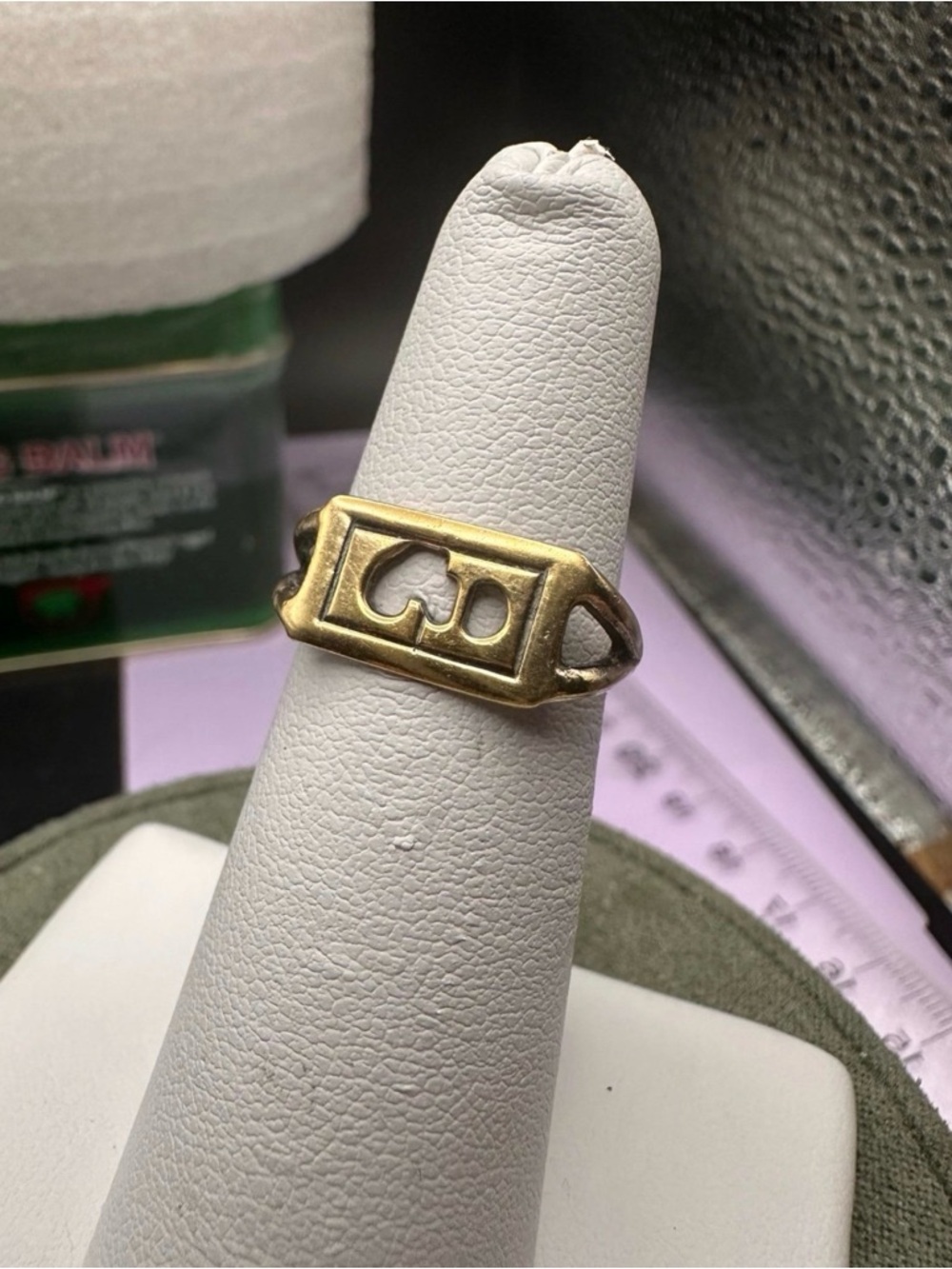 Vintage Sterling Abstract Signet Style Petite ring